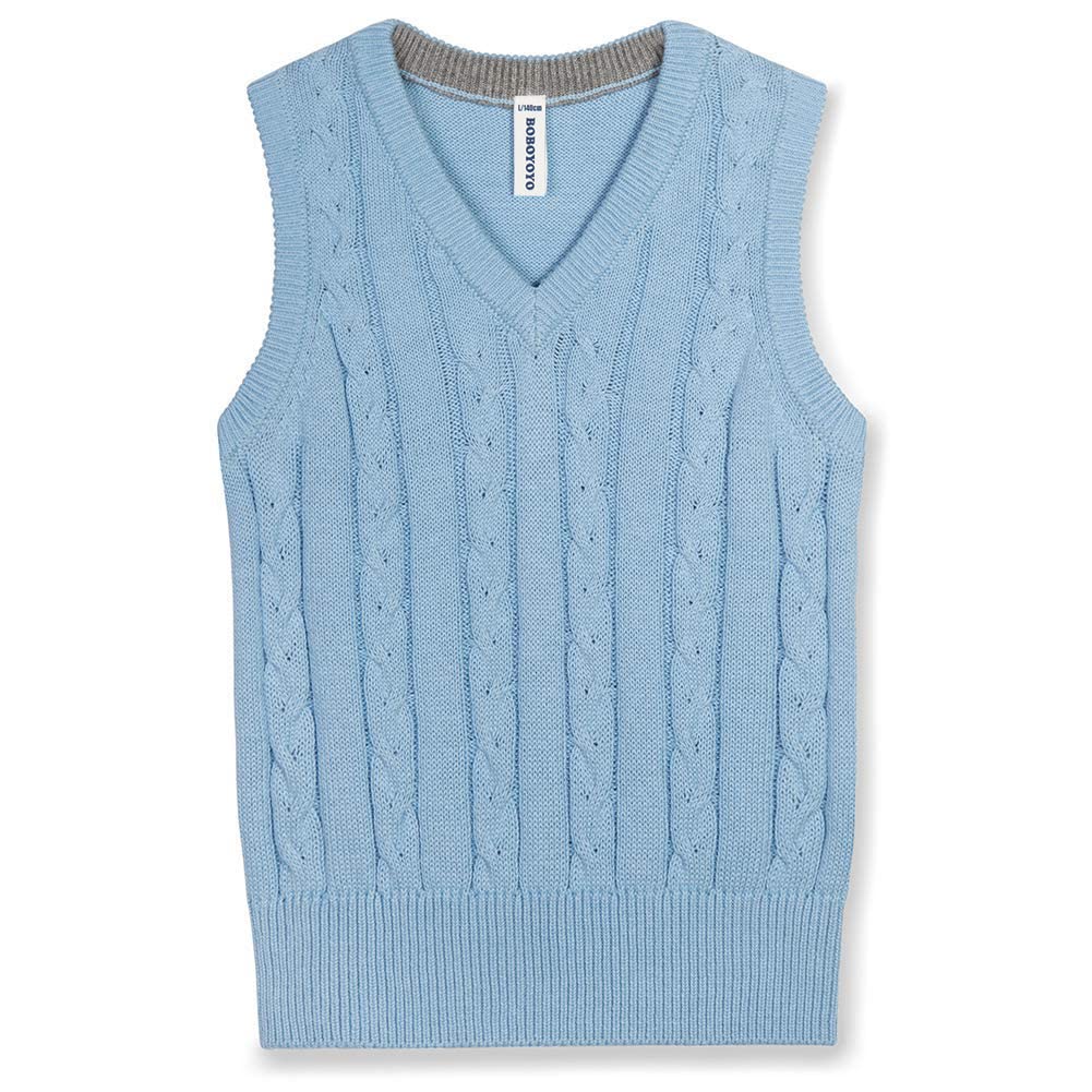 Boboyoyoboys Sweater Vest Unisex Cable Knit 100 Cotton Toddler