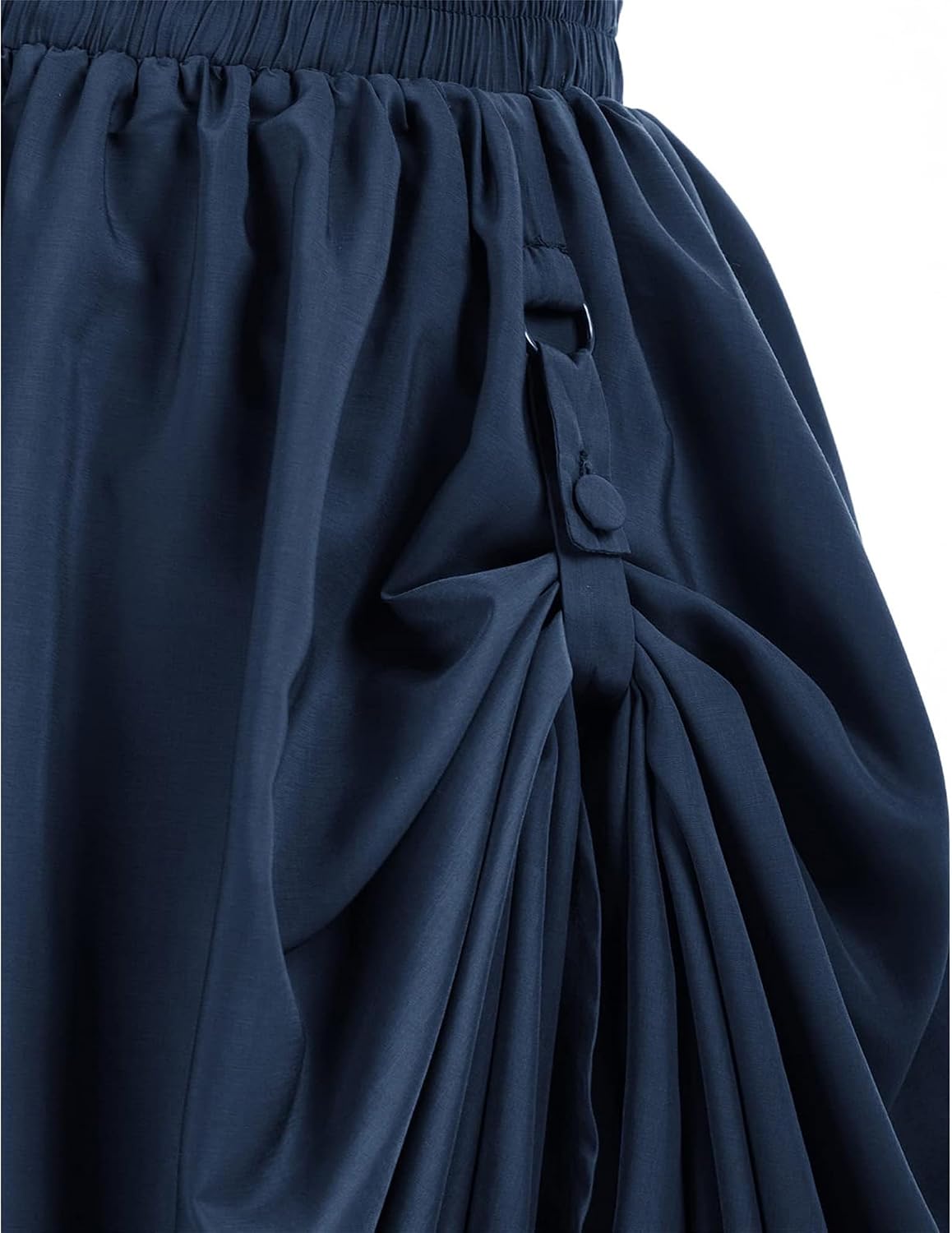 Generic Women's Asymmetrical Split Slit Skirt Ruched Hight Waist Bodycon Midi Skirt Flowy Long Pleated Skirt Dress