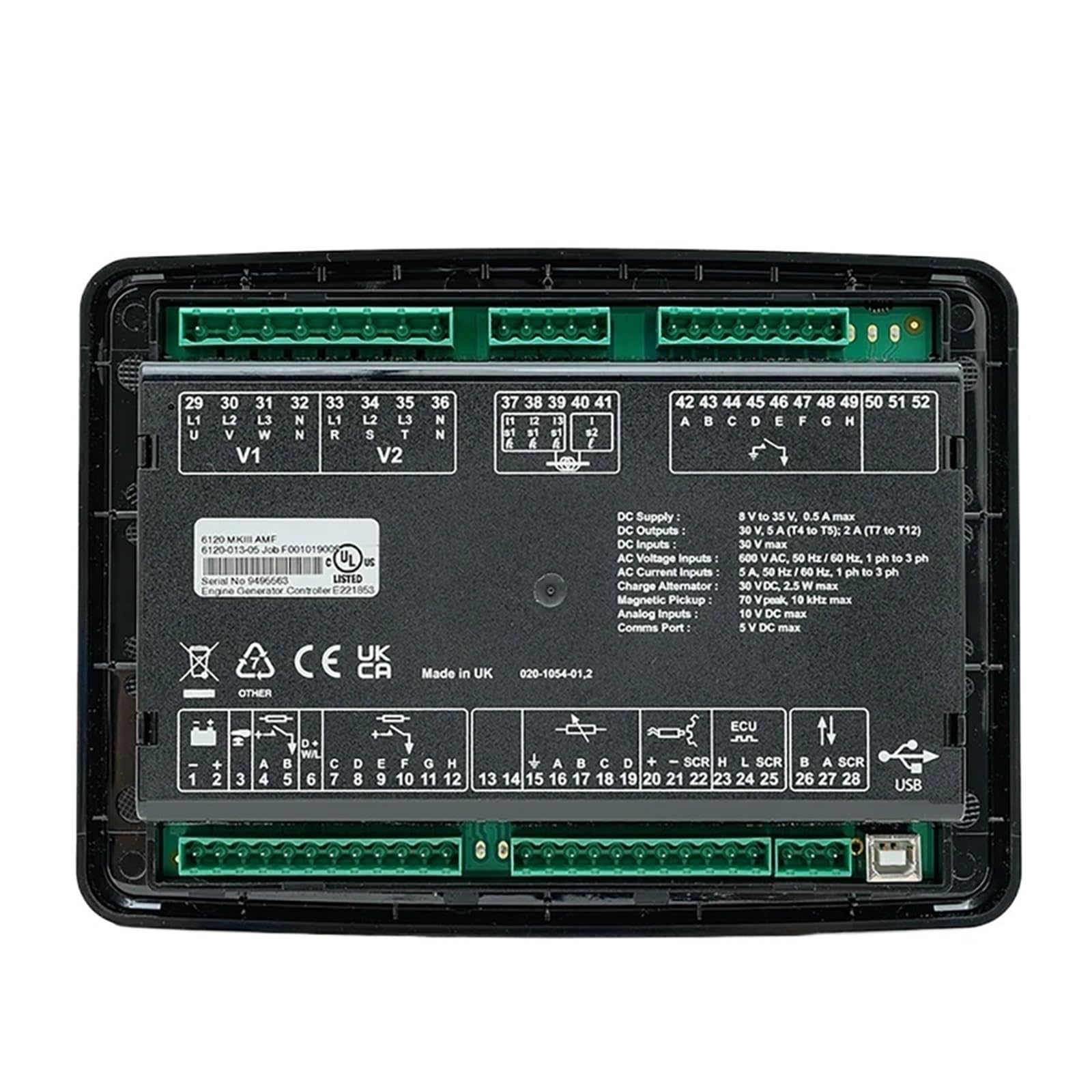 DSE6120 MKIII AMF Auto Stop Generator Controller Panel Moduł sterujący Diesel Części zamienne do agregatów prądotwórczych (DSE6120 MKIII)