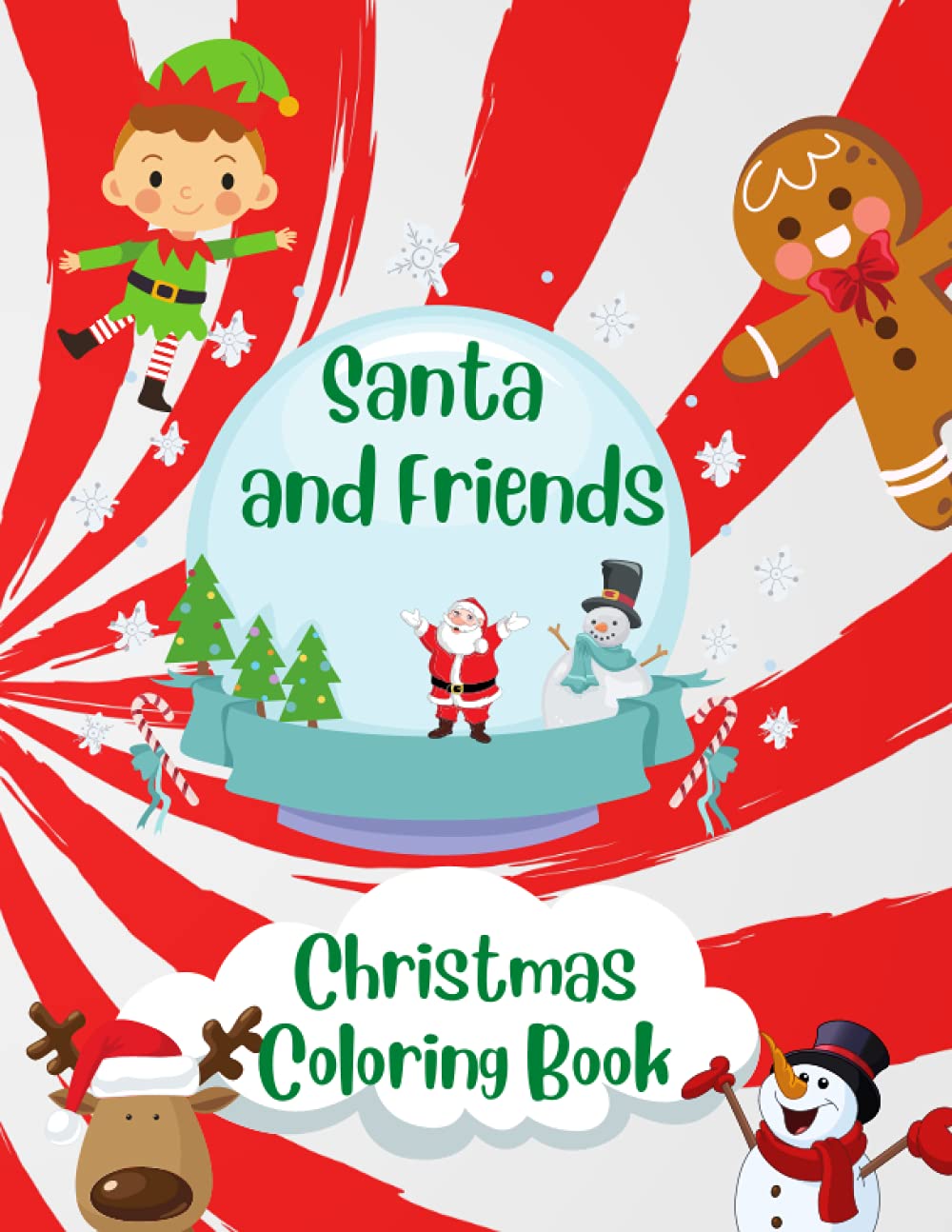 Santa and Friends Christmas Coloring Book: 100 Christmas Coloring pages for kids