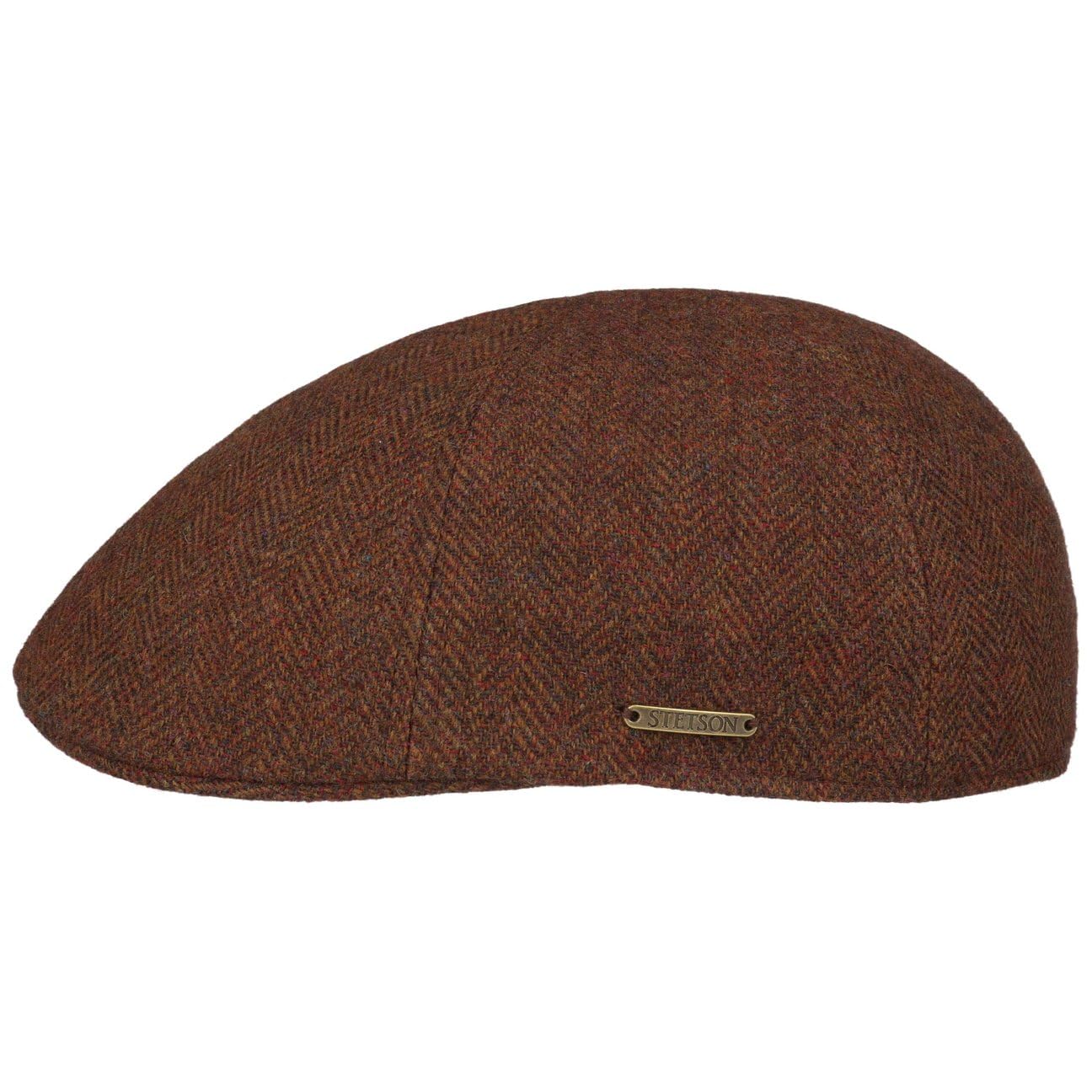 Stetson Berretto Texas Wool Herringbone Uomo - Made in The EU per l'inverno Lana con Visiere, Fodera Autunno-Inverno
