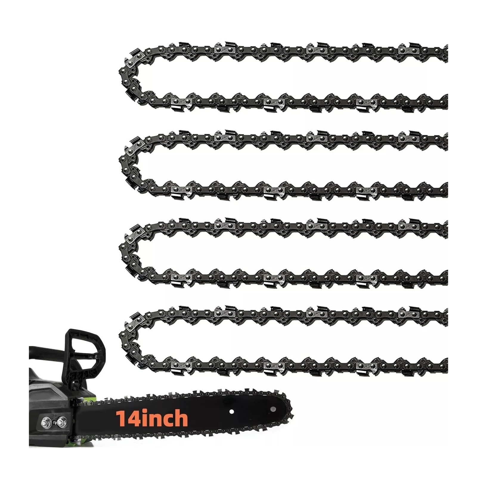 4 14 Pollici per Catena per Motosega 52 Maglie di Trasmissione Calibro 050" Passo LP 3/8" 14" per Echo Parti
