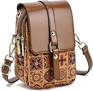 Kork Handytasche zum Umhängen Damen, Kleine Schultertasche Handytasche zum Umhängen mit Kartenfächer Crossbody mit Schultergurt