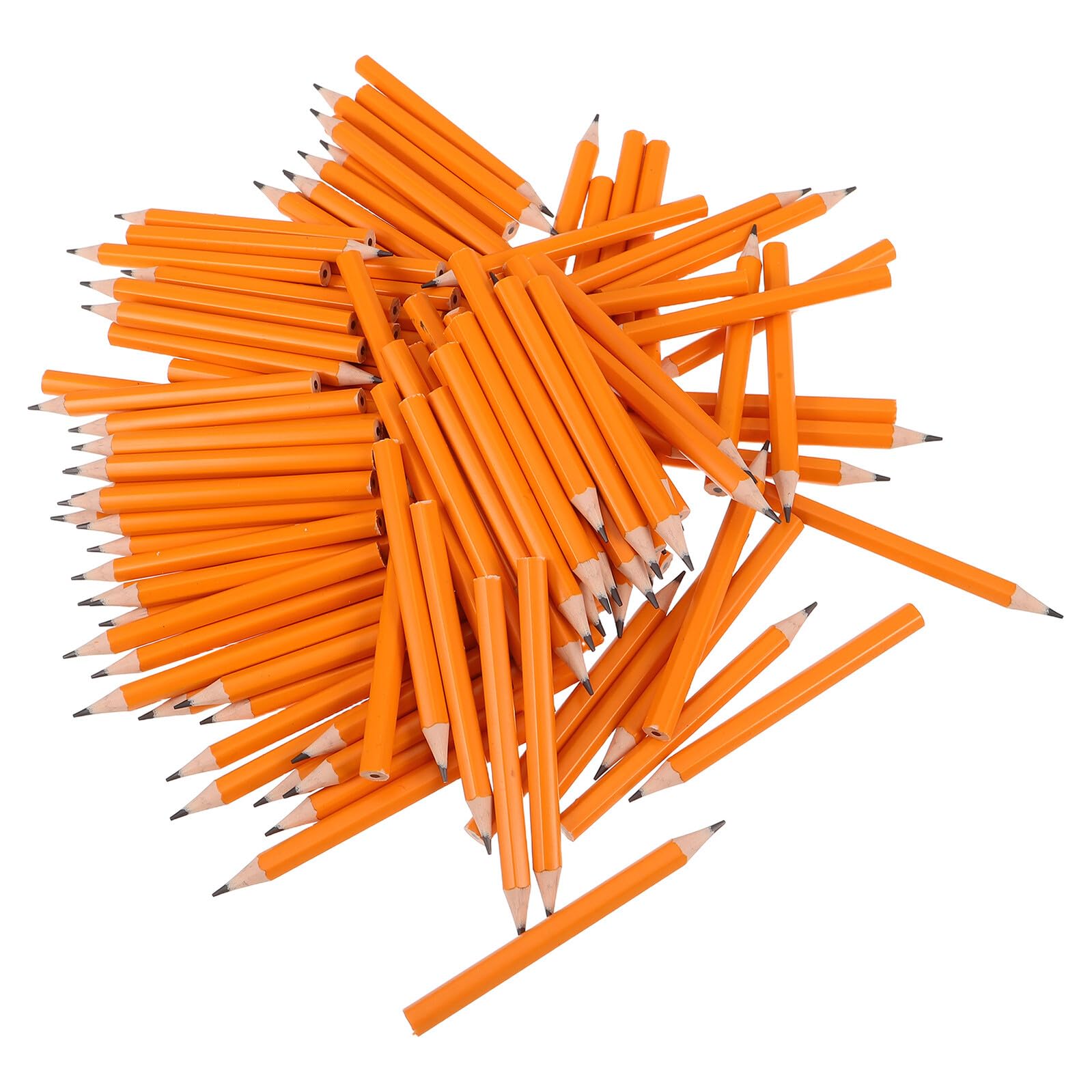 Veemoon Mini-crayons Ronds Jaunes pour Garçon et Filles 200 Pièces Crayons D'écriture Courts en Bois pour Apprentissage Scolaire, Papeterie Éducative pour Débutants, Usage Maison et École