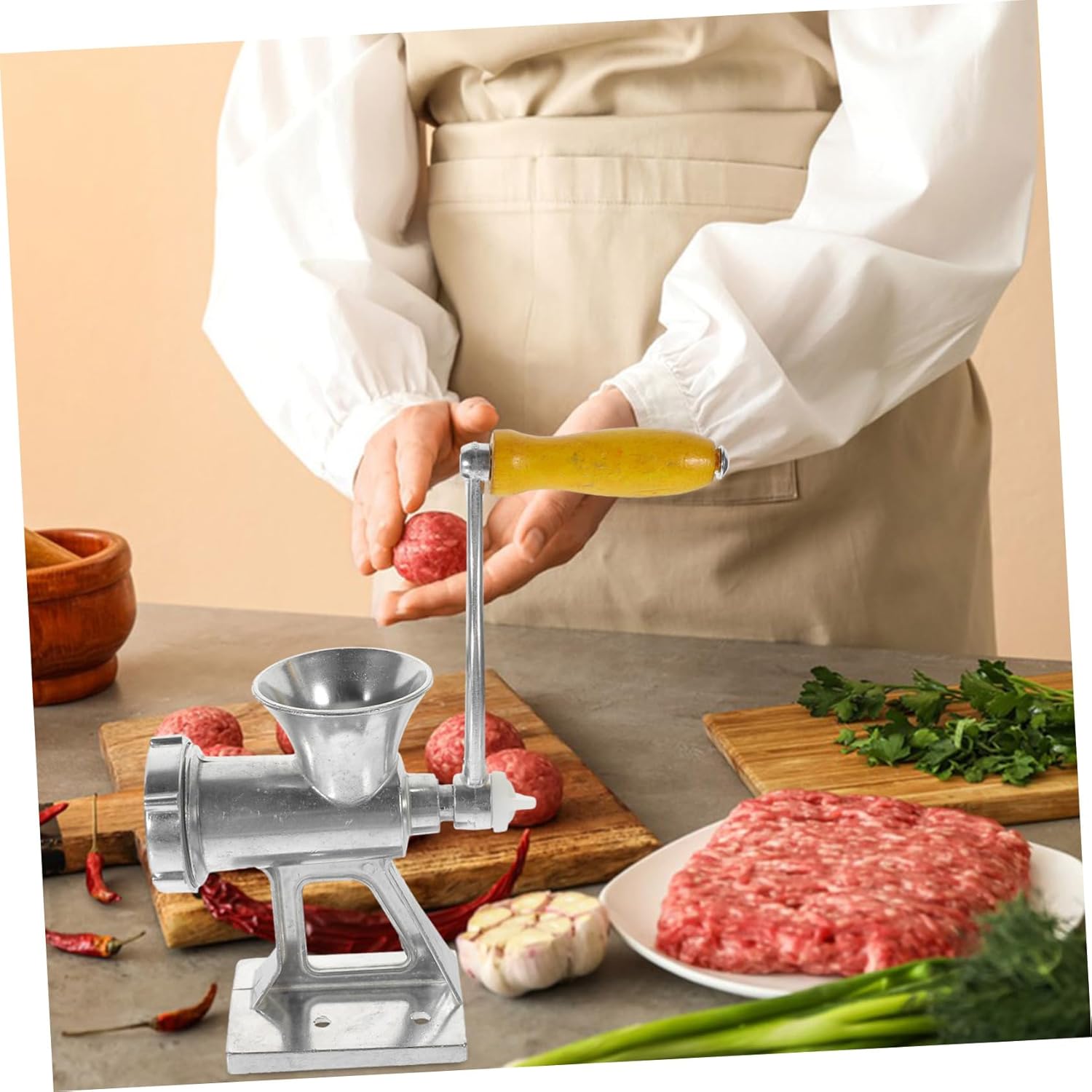 1set Manual Meat and Sausage Stuffer Heavy-duty Kitchen Tool for Homemade Sausages and Ground Meat Easy to Clean and Design for Home Use