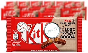 24x 41.5g Kit Kat Milk Chocolate Bars 4 Fingers   Easter Christmas Birthday Present School Gifts   Bundled by GetInStyle Shop