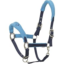 Centaur Fleece Cushion Breakaway Halter - SizeCob ColorNavy / Turquoise