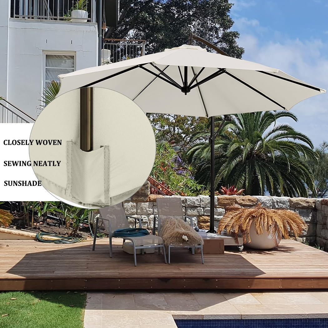 Top Telo di Ricambio per Ombrellone Mezzaluna Colore Ecrù 270CM | Leroy
