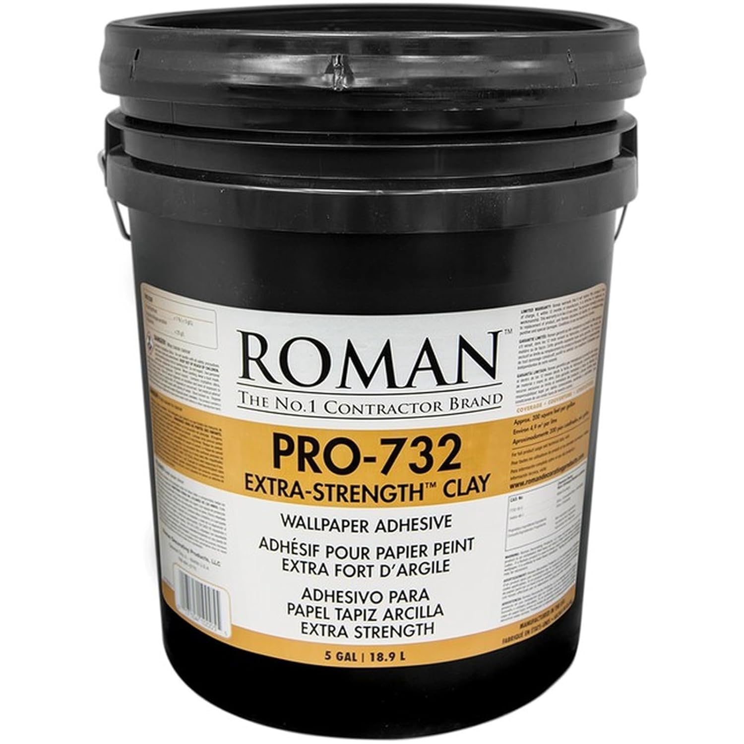 1PK PRO-732 5gal Extra Strength Clay Base Wallpaper Adhesive LANC-208518-NF