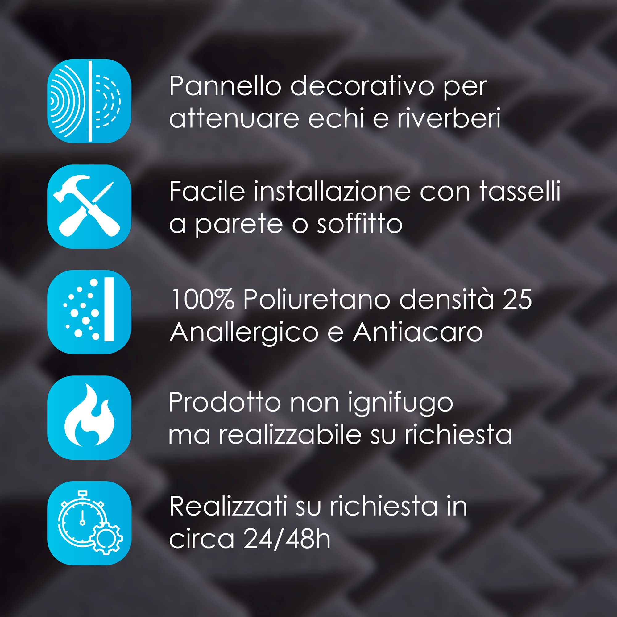 Keyhelm - BassTraps Fonoassorbente Flat Panel Angolare | Made in Italy | Pannello per Correzione Acustica, Altezza 90cm (casual 05 Bianco)
