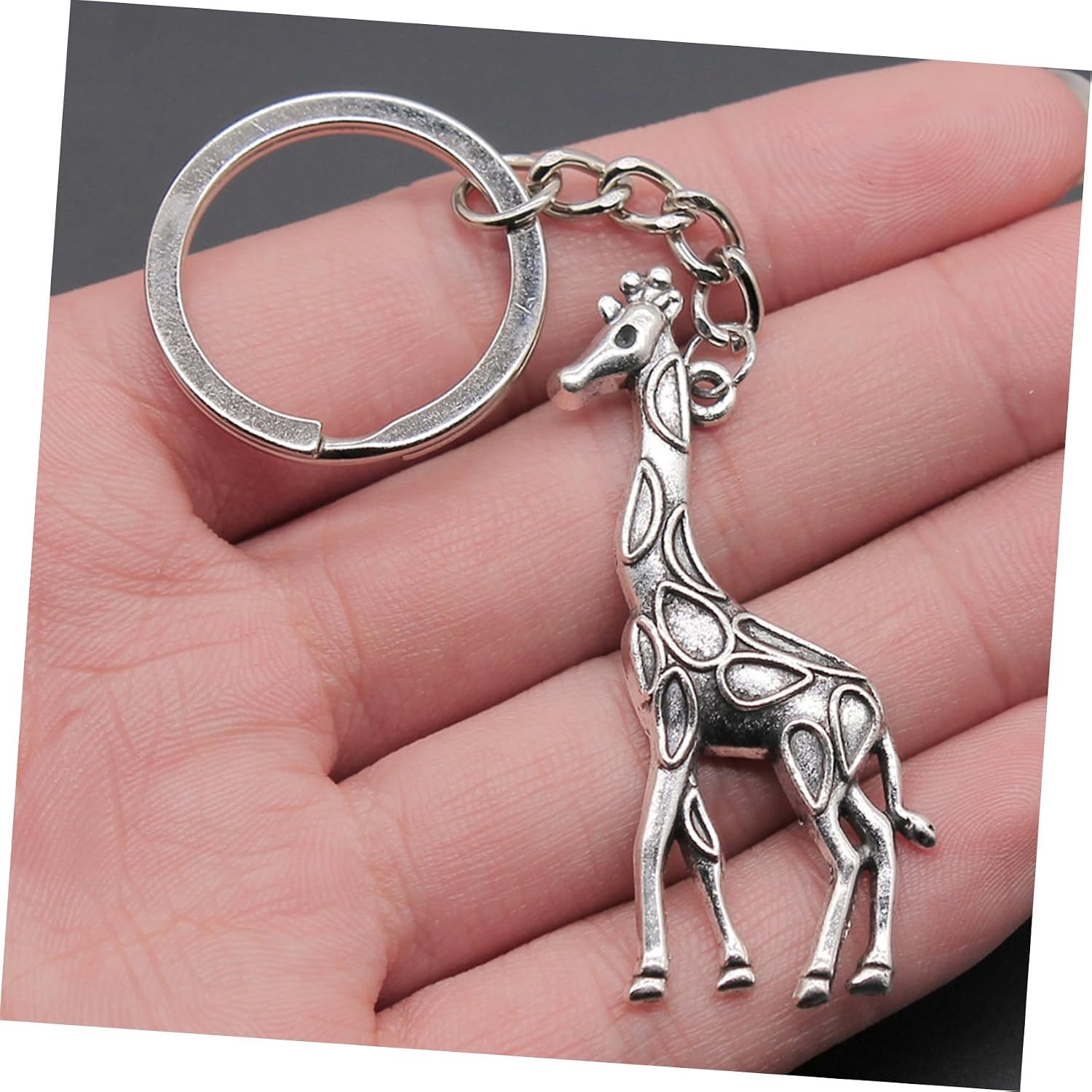 SECFOU 10pcs Metal Giraffe Keychain Decorative Alloy Charm for Bags image 4