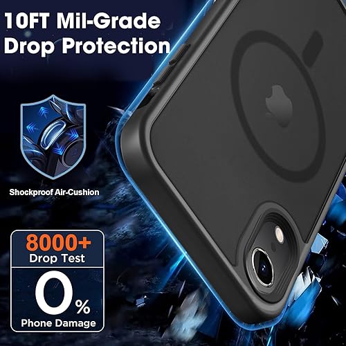 Vista 1245 de MOCCA - Funda magnética resistente para iPhone 11 de 6.1 pulgadas, compatible con MagSafe, protector de pantalla de vidrio + protector de lente