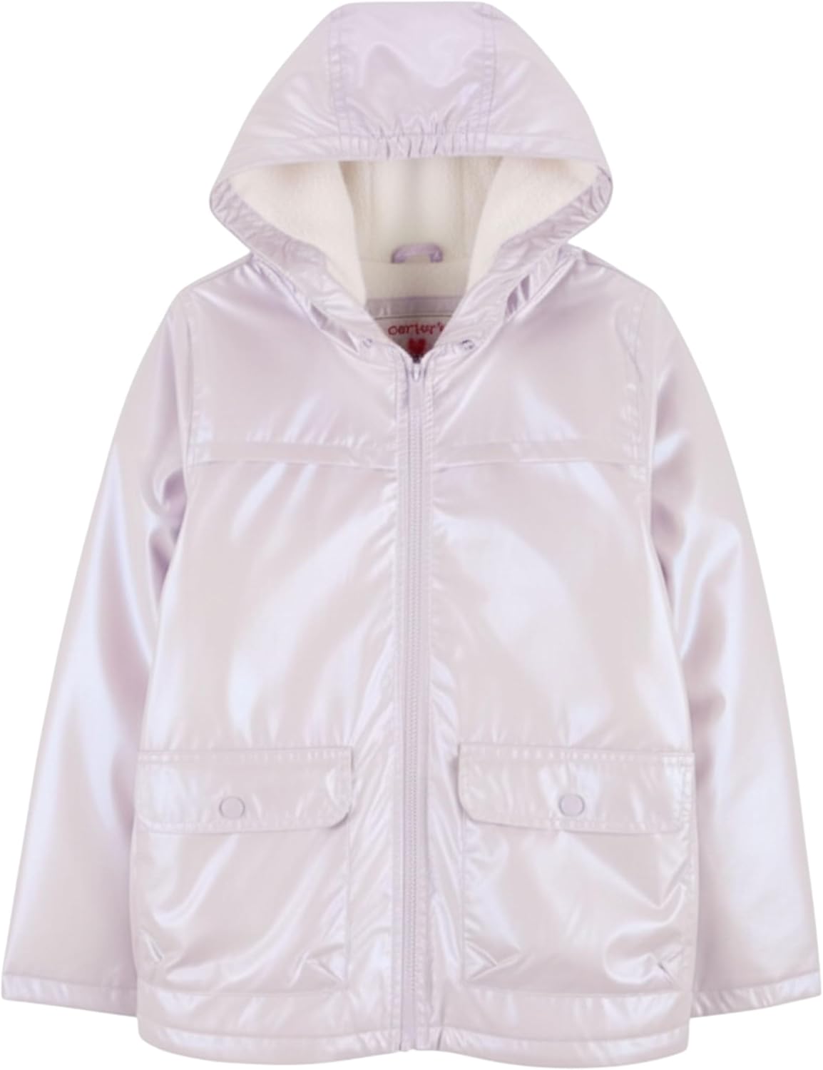 Carter's Toddler & Little Girls' Midweight Fleece Lined Hooded Raincoat Rain Jacket