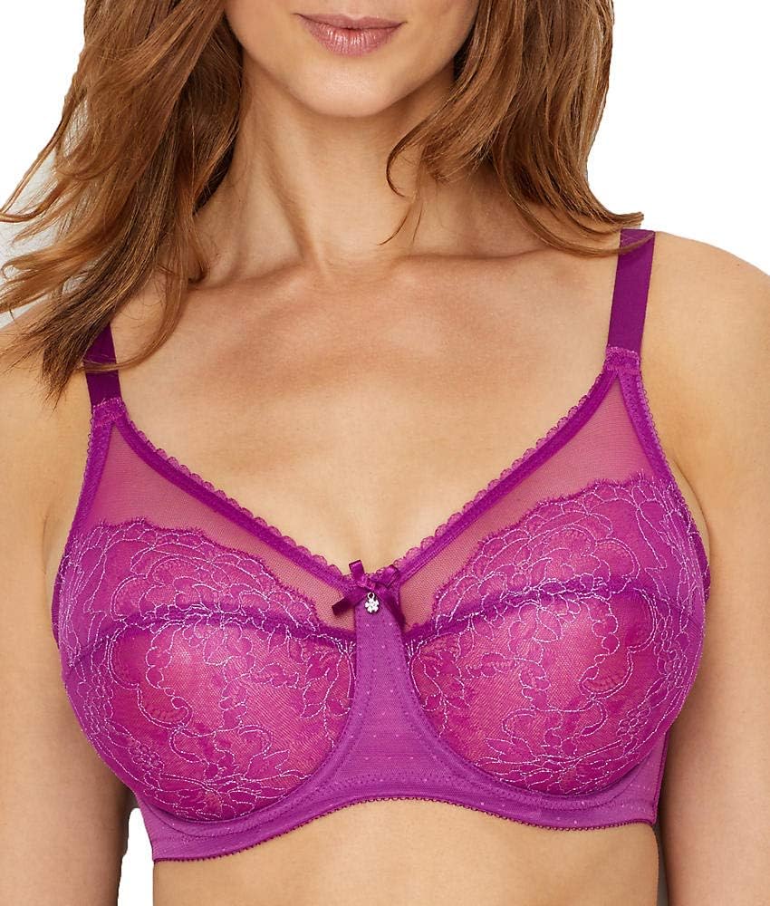 Wacoal Women's Retro Chic Unlined Mesh Full Coverage Underwire Bra, 855186