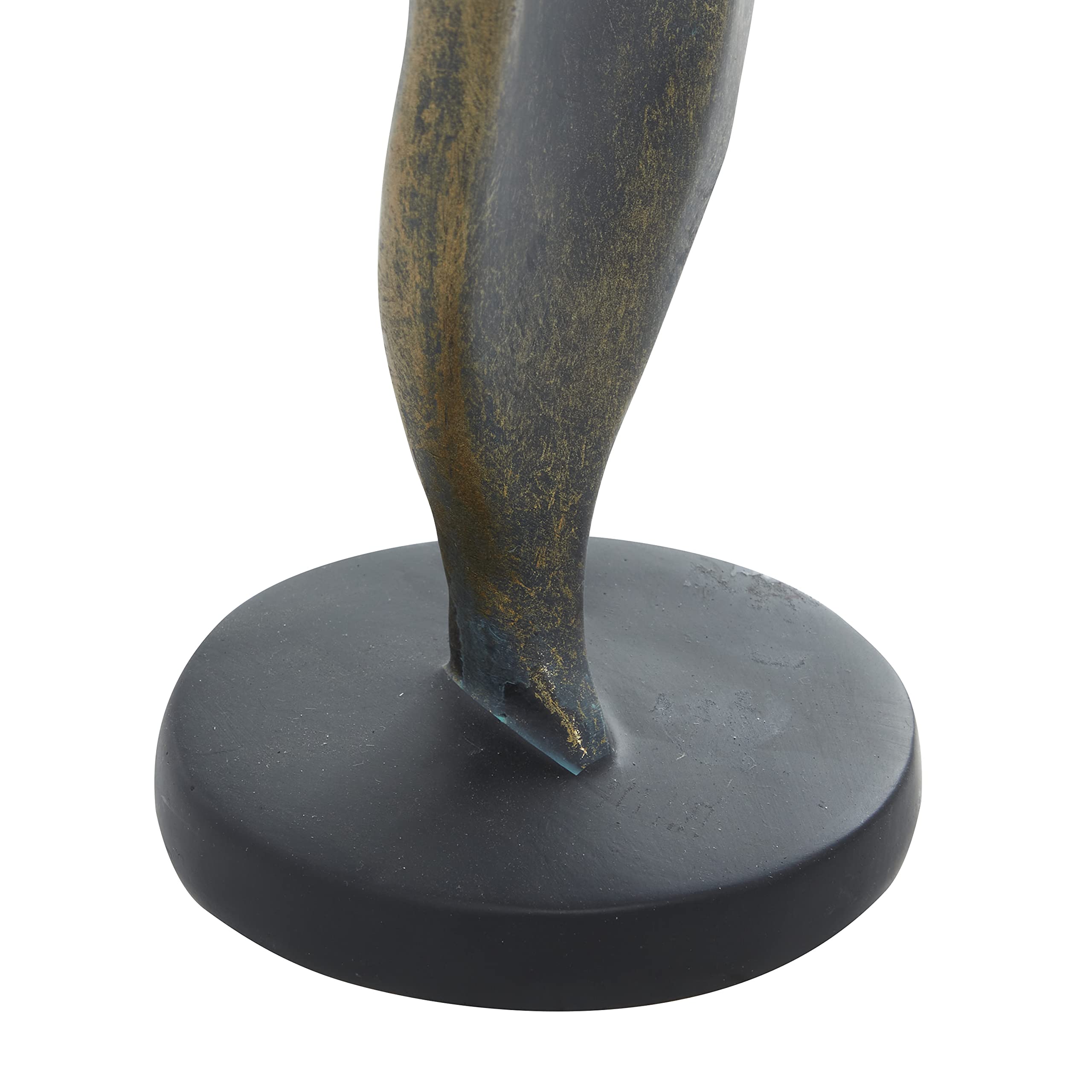 Deco 79 Traditional Polystone Dancer Sculpture, 8" x 6" x 12", Brass