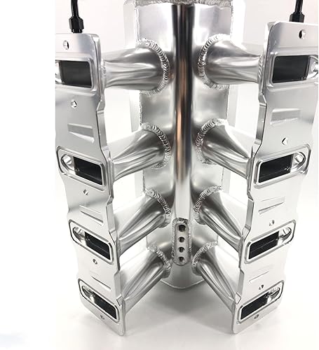 Miniatura 4 de Colector de admisión de alto perfil LS1 LS2 LS6 de 4.016 in con puerto de sensor MAP+rieles de combustible Puerto catedral 4.8L 5.3L 6.0L (Plata)