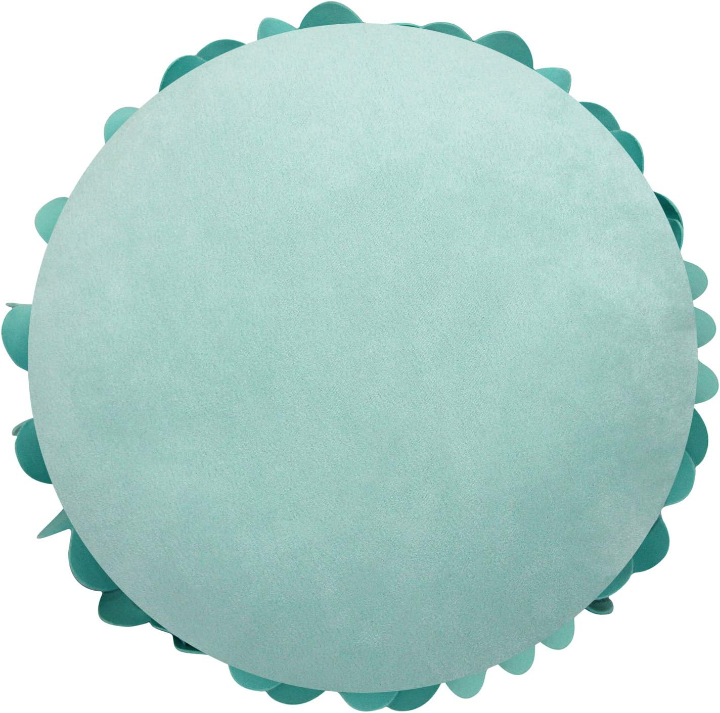 Contempo Lifestyles Flower Pillow – Decorative Pillow 3D Round Throw Pillows for Home Décor – Handmade Sweetheart Flower Pillow for Bed & Couch-Sunflower Pillow - 13 Inch Light Blue