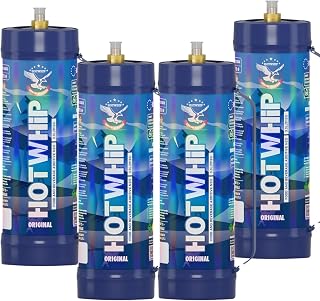 2112g×4 Whipped Cream Chargers 3.3L Pure Flavored 99.9% Purity Cream Charger, 4-Pack