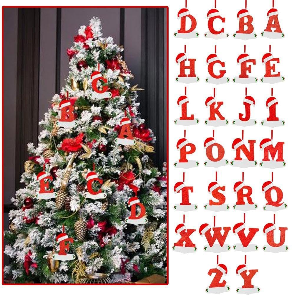26 Lettres Festives Pour Sapin De Noël - Ornements Personnalisables Pour L' Affichage De Vacances - En Acrylique Robuste - Décoration De Sapin De Noël