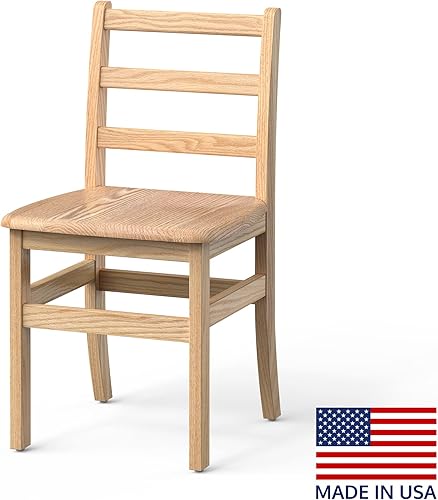 Miniatura 2 de Foundations Little Scholar - Juego de 2 sillas de madera para niños, madera maciza de roble dura, totalmente montadas para asientos de aula escolar,