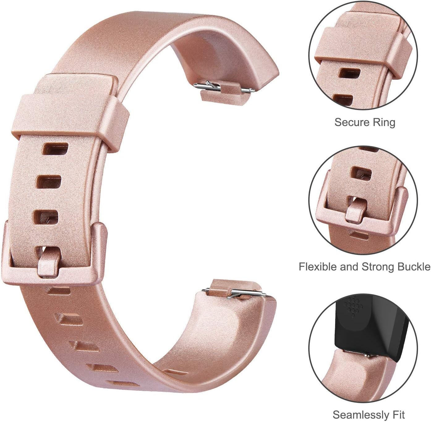 AK Soft TPU Wristbands Compatible with Fitbit Inspire 2/Fitbit Inspire HR/Fitbit Inspire/Fitbit Ace 2 Bands, Sports Waterproof Straps for Fitbit Inspire HR Fitness Tracker