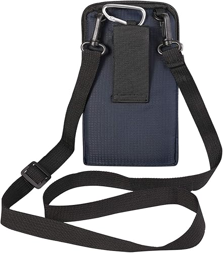 Miniatura 5 de Funda de nailon para hombre con clip para cinturón compatible con Apple iPhone 15 Pro Max, Samsung Galaxy S24 Ultra S24+ A55 A54 A34 A25 A15 A14