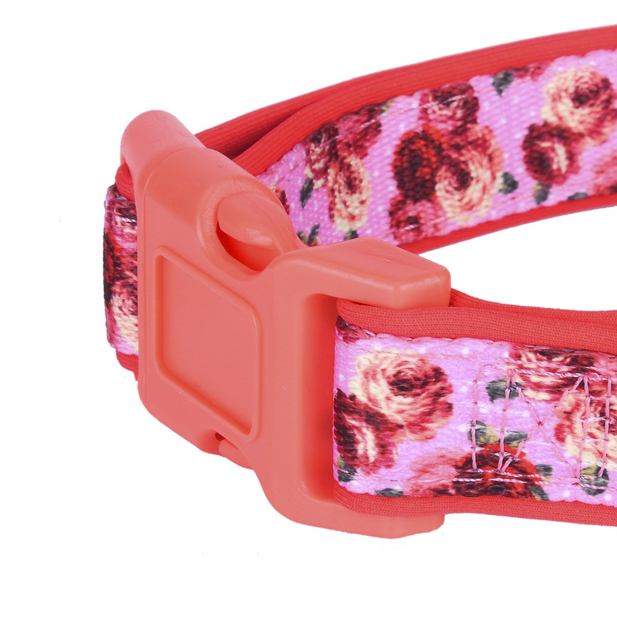 Rosa Leoparden-Hundehalsband Für Große Hunde – Robust, Verstellbar & Waschbar Aus Polyester