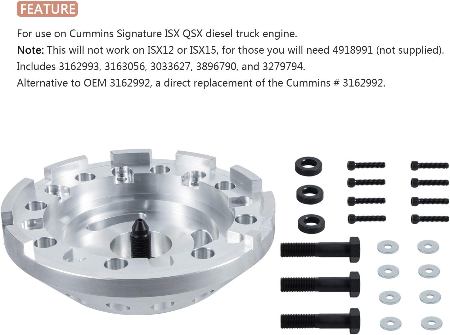 Yoursme 3162992 Front Crankshaft Seal Remover & Installer Tool for Cummins Diesel ISX & QSX Alternative to OEM 3162992