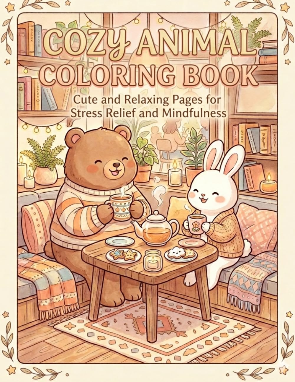 Cozy Animal Coloring Book: Cute and Relaxing Pages for Stress Relief and Mindfulness