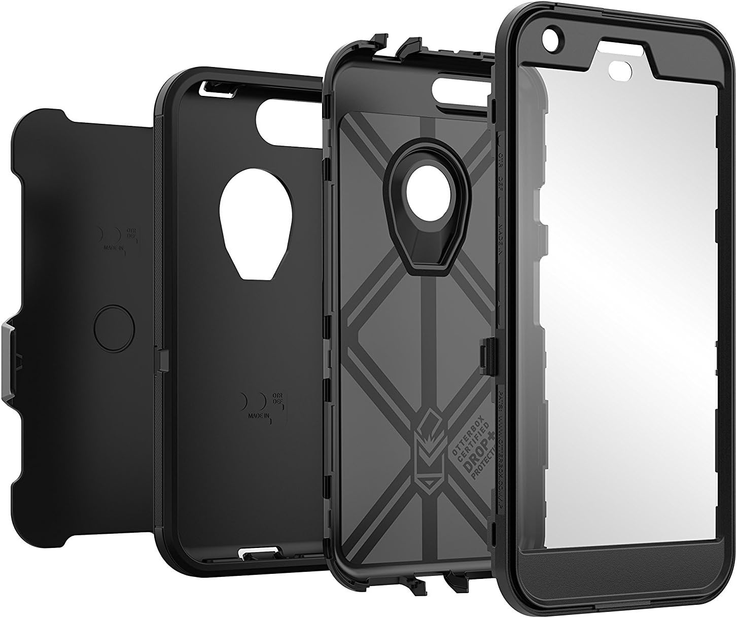 OtterBox Defender Series Case for Google Pixel XL (5.5" Version ONLY) - Retail Packaging - Black