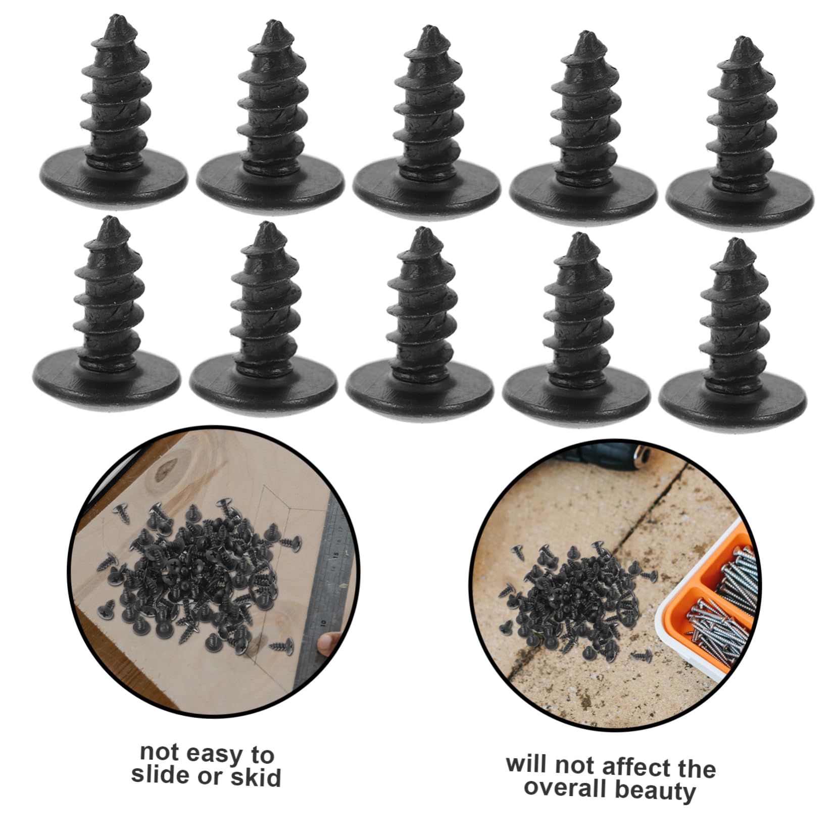 SOLUSTRE 500stücke Miniatur Möbel Schrauben Metall Schwarze Oxidierte Schraubenzubehör Für Heimwerker Und Möbelreparatur