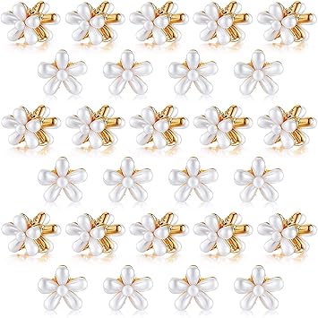 ANNA CREATIONS 18 Piece Korean Style Pearl Barrettes Womens Set Hairpin Korean Style Hair Clip Marble Alligator Clutches Hair pins Duckbilled Headdress Jewelry Hair Accessories set Clips