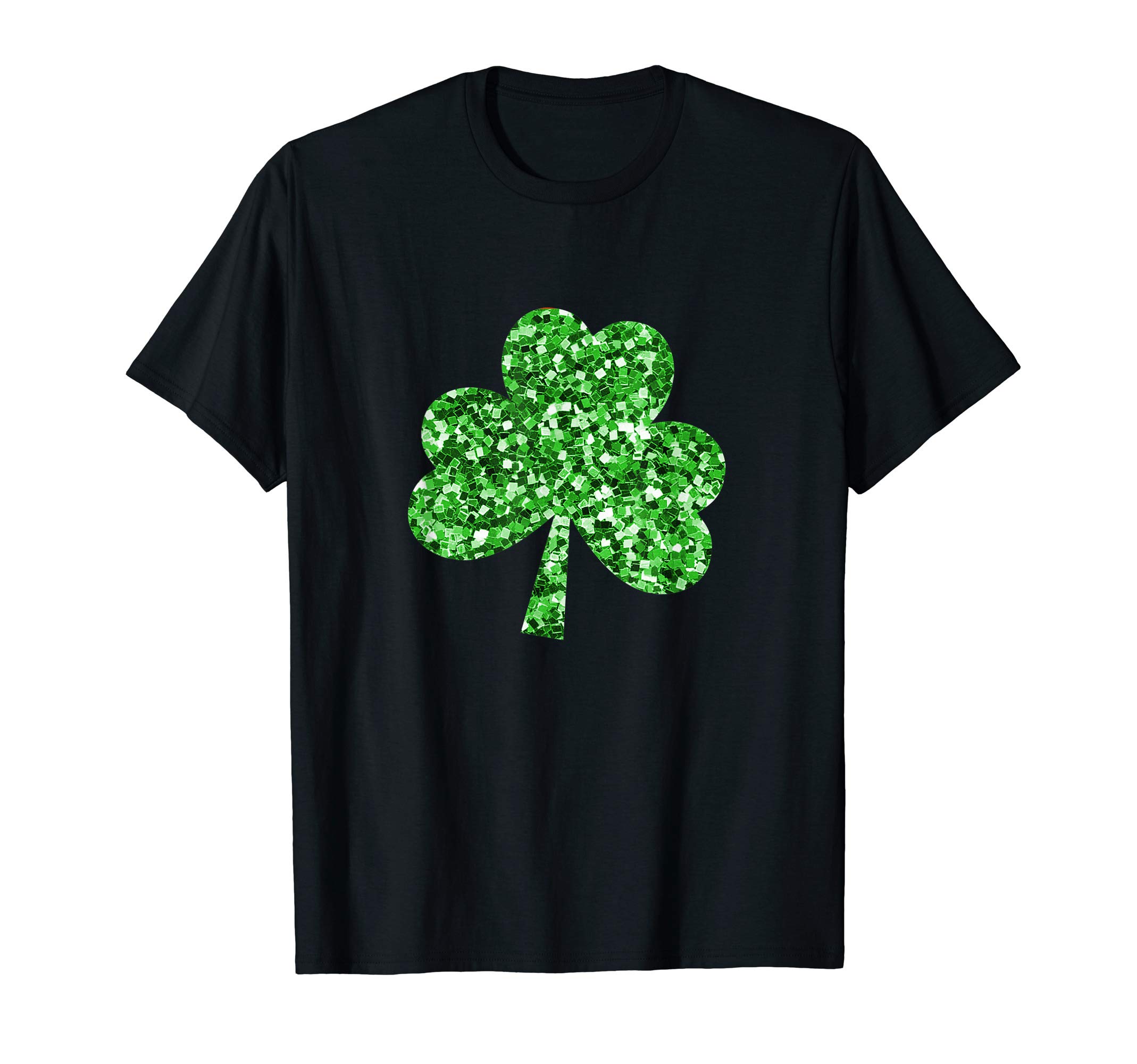 St Patricks Day Girls Bling Lucky Shamrock School Tee T-Shirt
