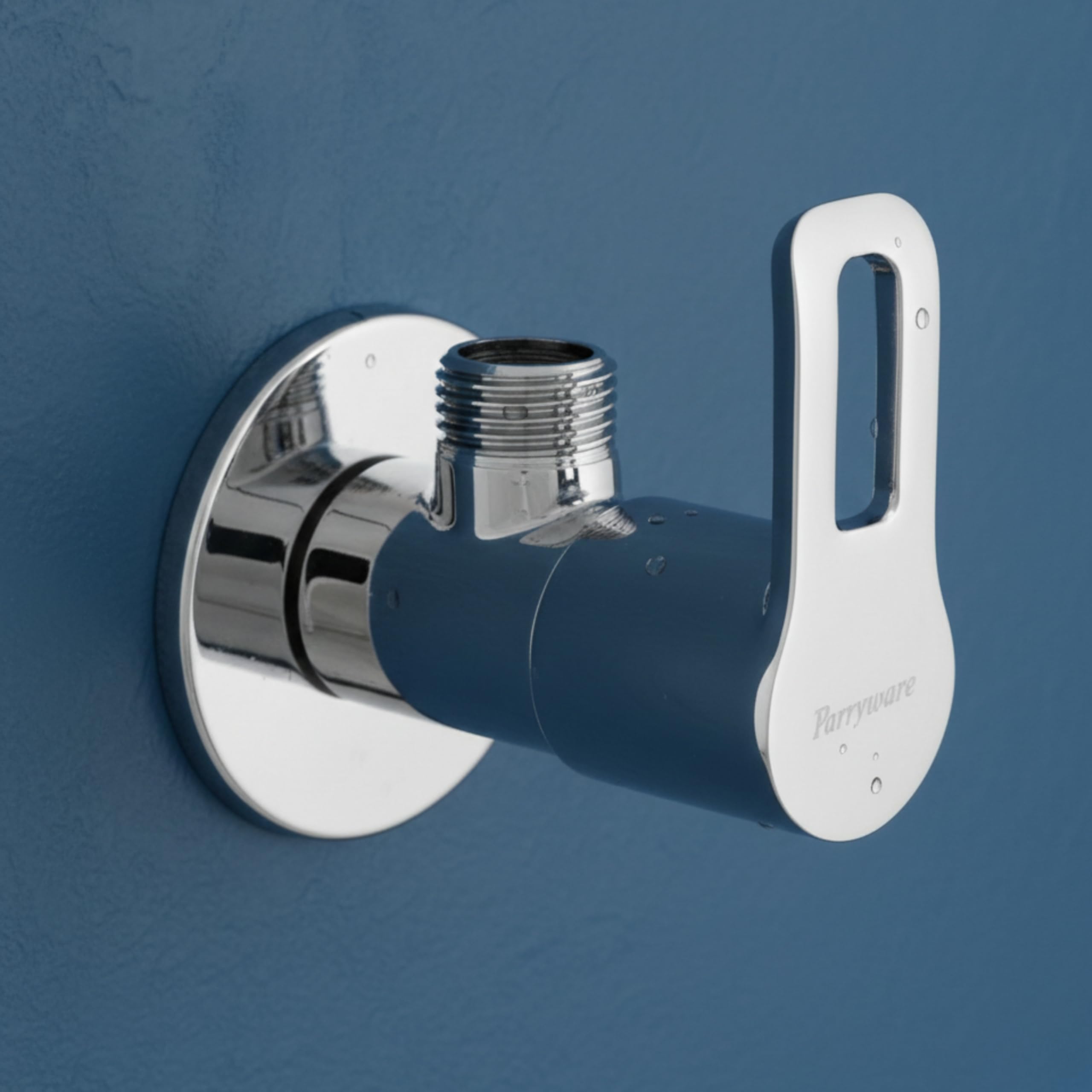 Parryware Pluto Brass Angle Valve with Wall Flange | Wall Mounted Angle Cocke for Bathroom | Bathroom Angle Faucet Tap for Hand Shower, Health Faucet & Geyser | Chrome Finish | G3807A1-image-48