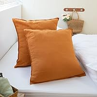 Vista 38 de Simple&Opulence Juego de funda de edredón 100% lino, 2 piezas, estilo básico, de lino lavado francés, color sólido, suave, transpirable, con cierre