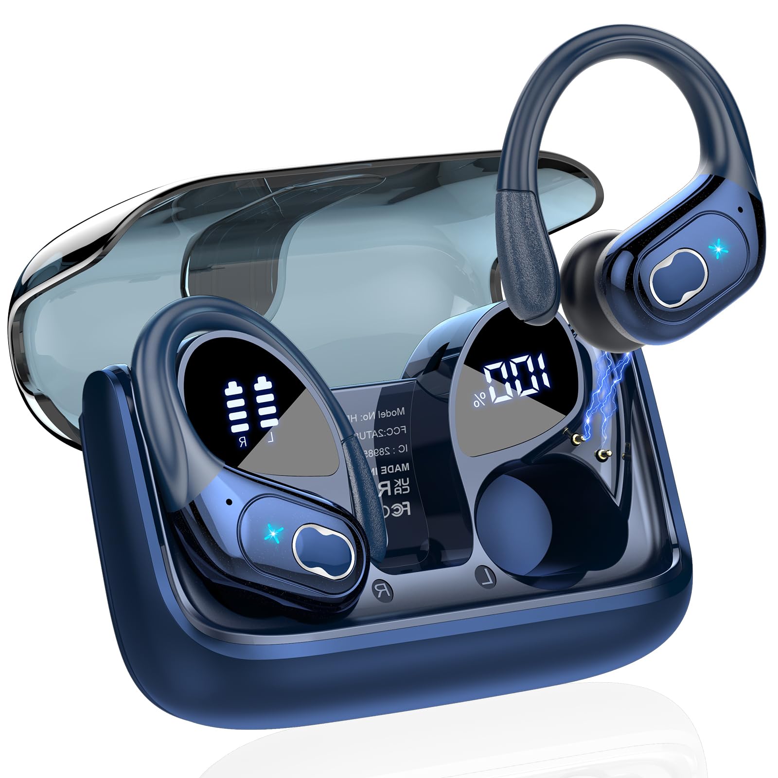 STECEi AI Auriculares Traductor en Tiempo Real(2026), 3 in 1 AI Auriculares Traductor, Bluetooth 5.4, Negocios/Aprendizaje/Reunirse Azul