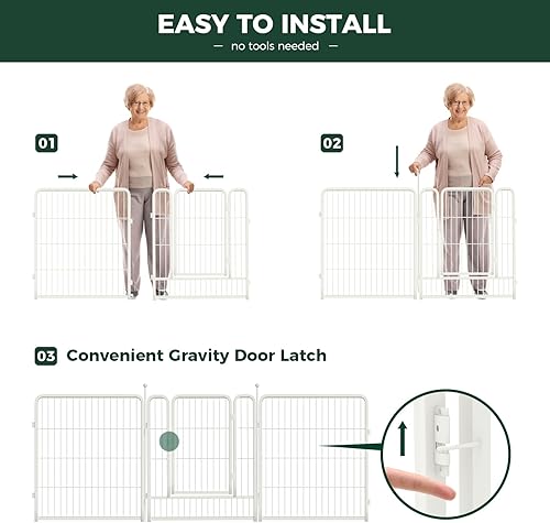 Miniatura 93 de FXW Rollick - Corralito para perros para patio, campamento con casa rodante, patentado, 50 pulgadas, 8 paneles