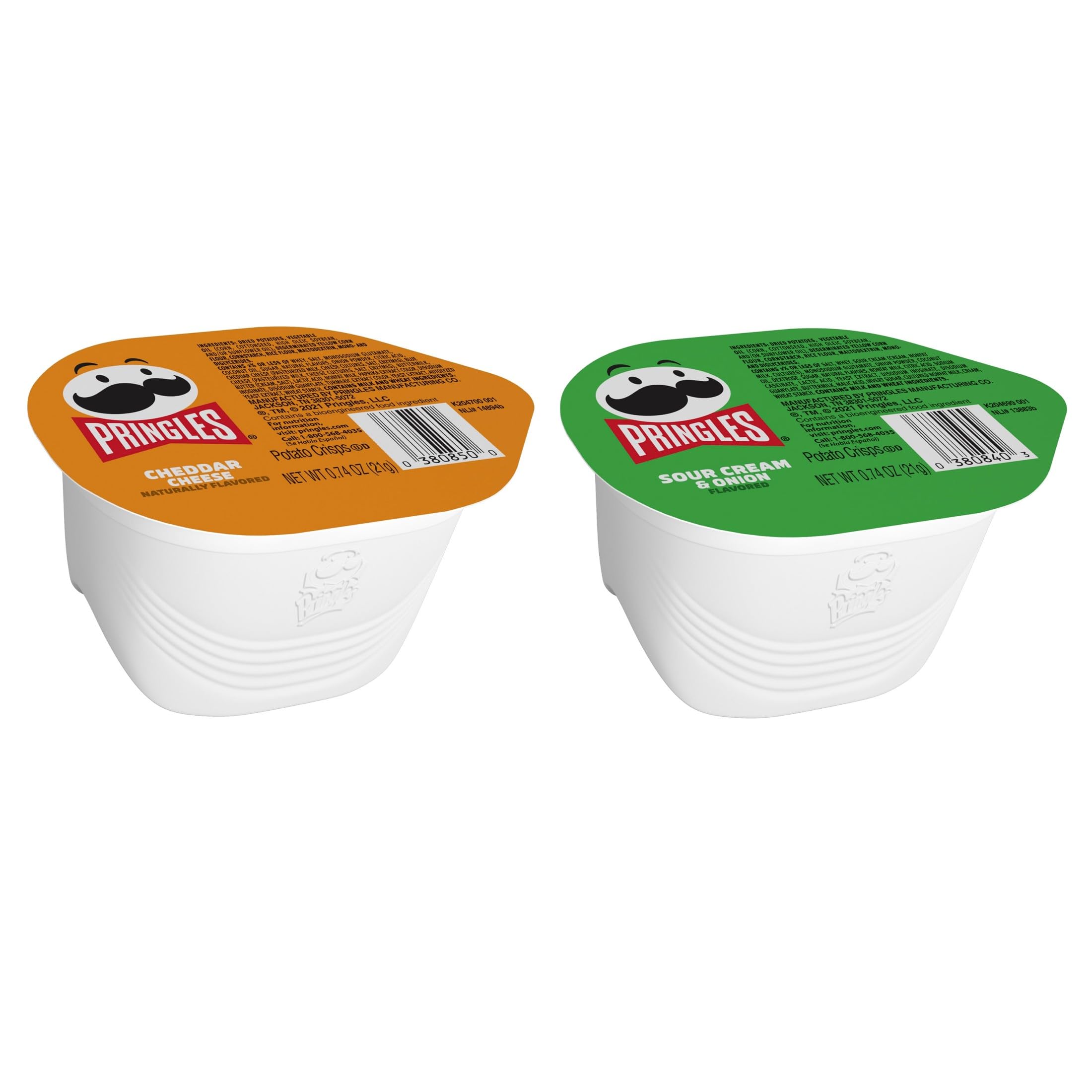 Pringles Kartoffelchips, Snack-Stapel, Lunch-Snacks, Büro- und Kinder-Snacks, Sortimentspackung (36 Tassen)