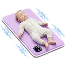 Baby Vibrating Sleep Soother Pad, Baby Sleep Aid, Newborn Vibrating Mattress Pad Sleep Soother, Vibrating Mat for Help Sleep, 3 Vibration Modes,60 Min Timer,Soothing Mat for Infant: 0-12 Months/Purple