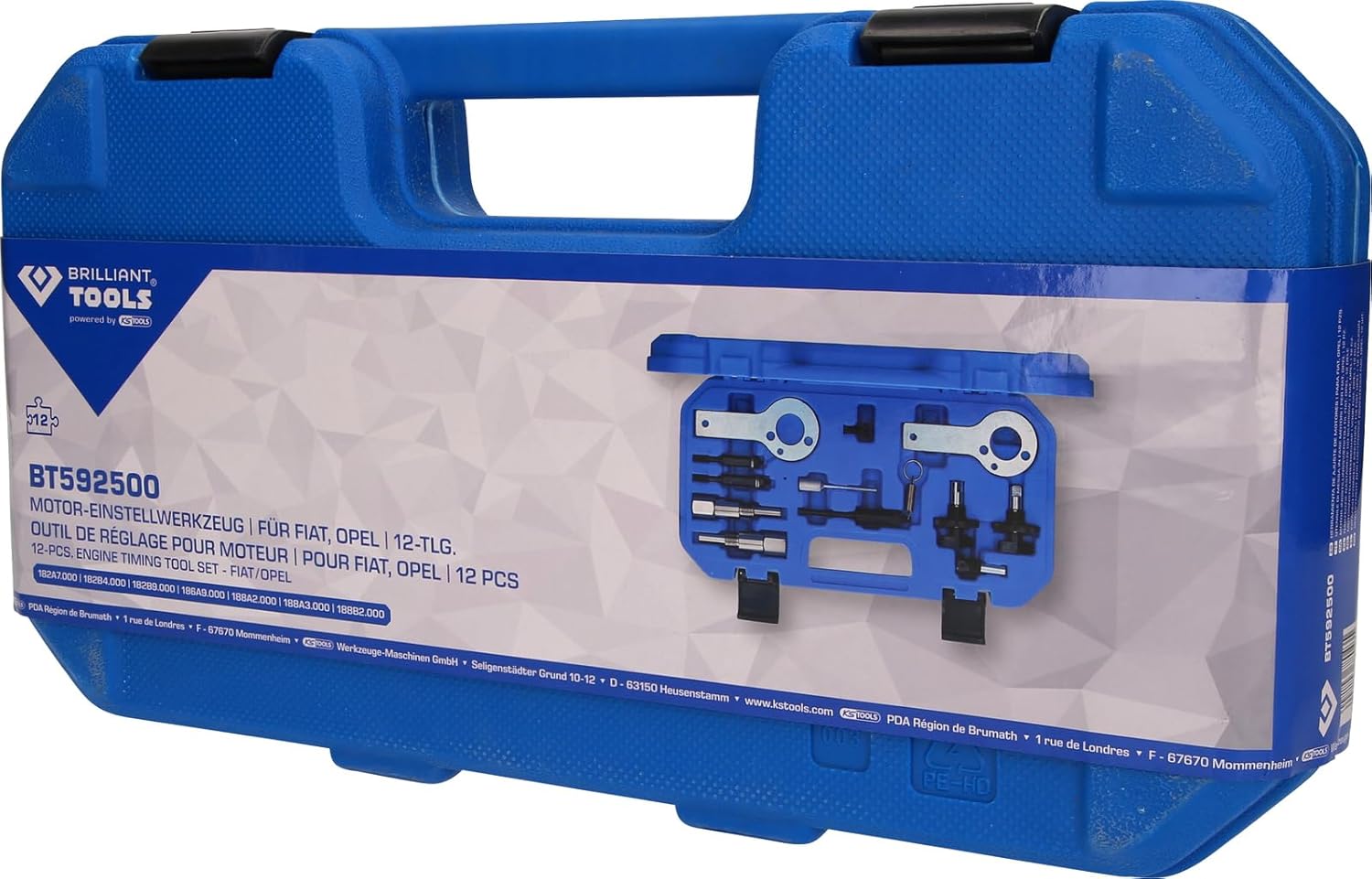 KS Tools BT592500 Engine Timing Tool Set - Fiat/Opel 12 Piece