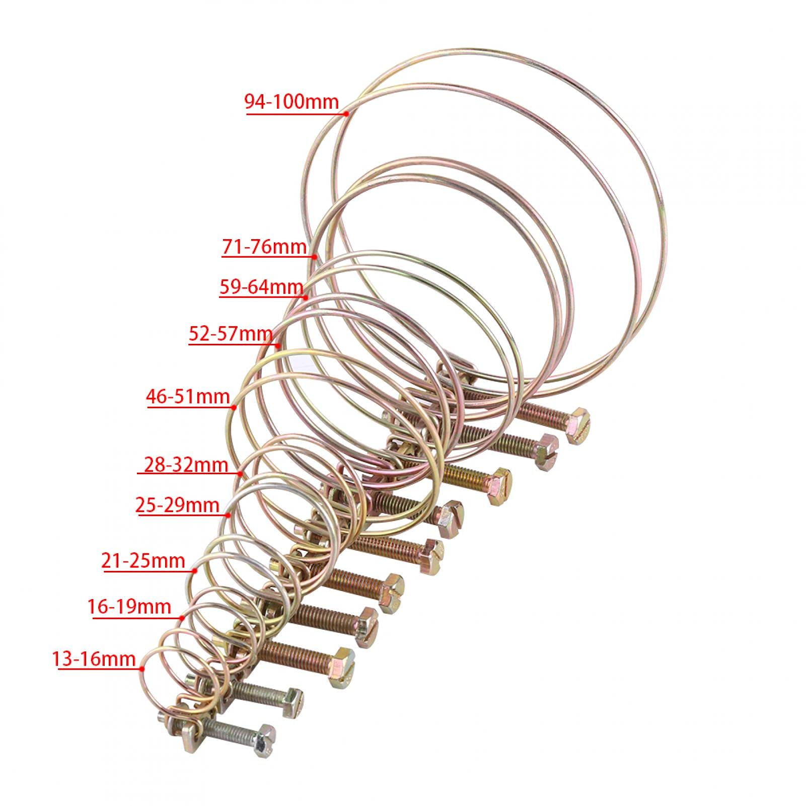 10-Pack Double Hose / Cable Holders – 2 X D22/26 Clips – Universal Black