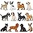 Toymany 12PCS Mini Dog Figurines Toy Set, Realistic Detailed Plastic Puppy Figures Playset, Hand Painted Dogs Animals Toy, Cake Toppers Easter Eggs Christmas Birthday Gift for Kids Toddlers