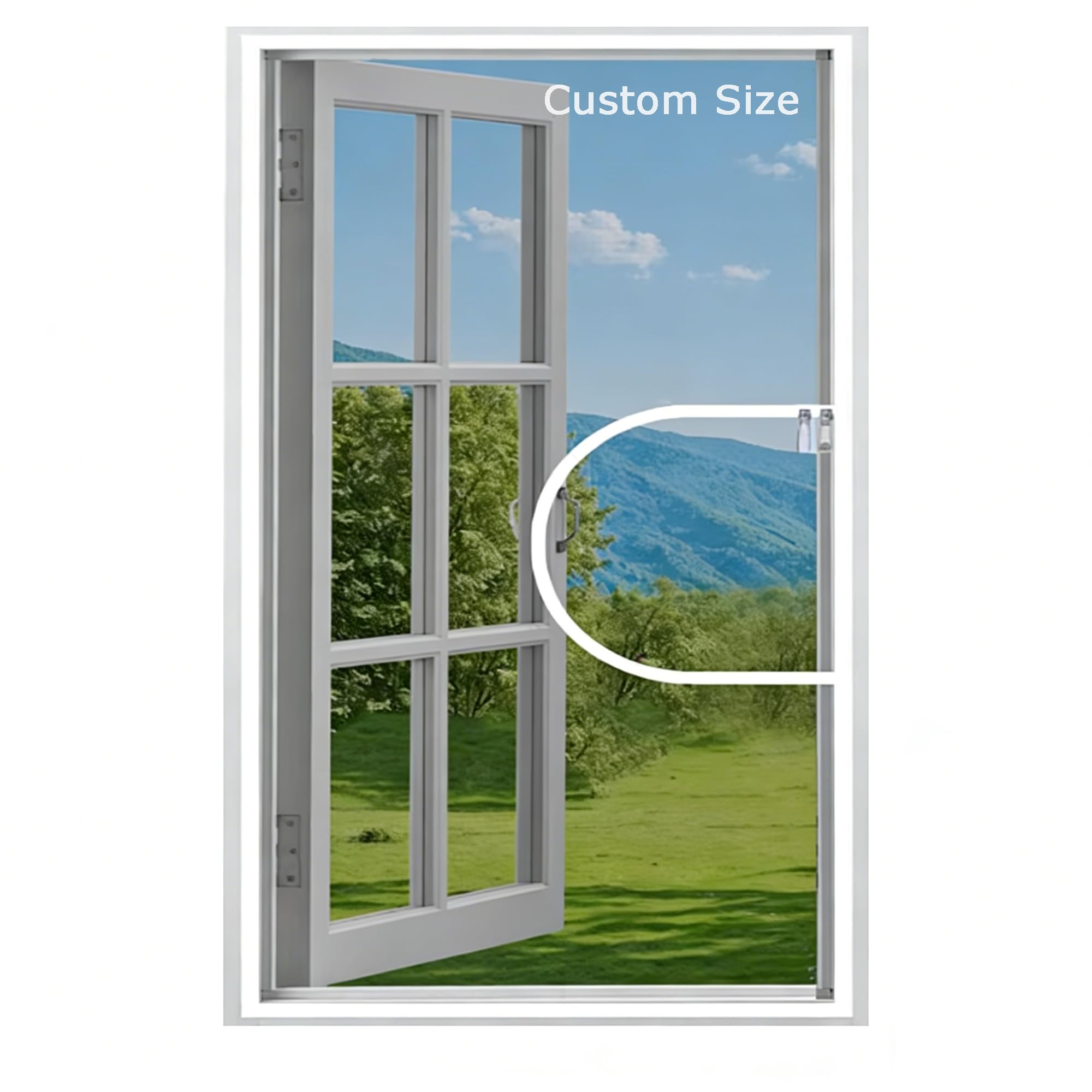 Xieminle White Anti-Mosquito Window Screen Net, Custom Size Fly Screen For Window, Durable Insect-Proof Mesh, Pets Protection Guard Netting, Keep Out Bugs Flies Mosquitoes