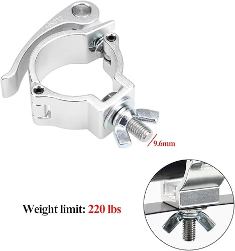 Miniatura 4 de Paquete de 5 abrazaderas de iluminación de escenario para armazón de 2 pulgadas de diámetro exterior o F34, montaje de luz de aluminio resistente