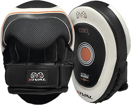 RIVAL Boxing RPM10 2.0 Intelli-Shock Punch Mitts - Bigger Punching Surface for Maximum Impact Absorption, Pre-Curved, Built-in Grip