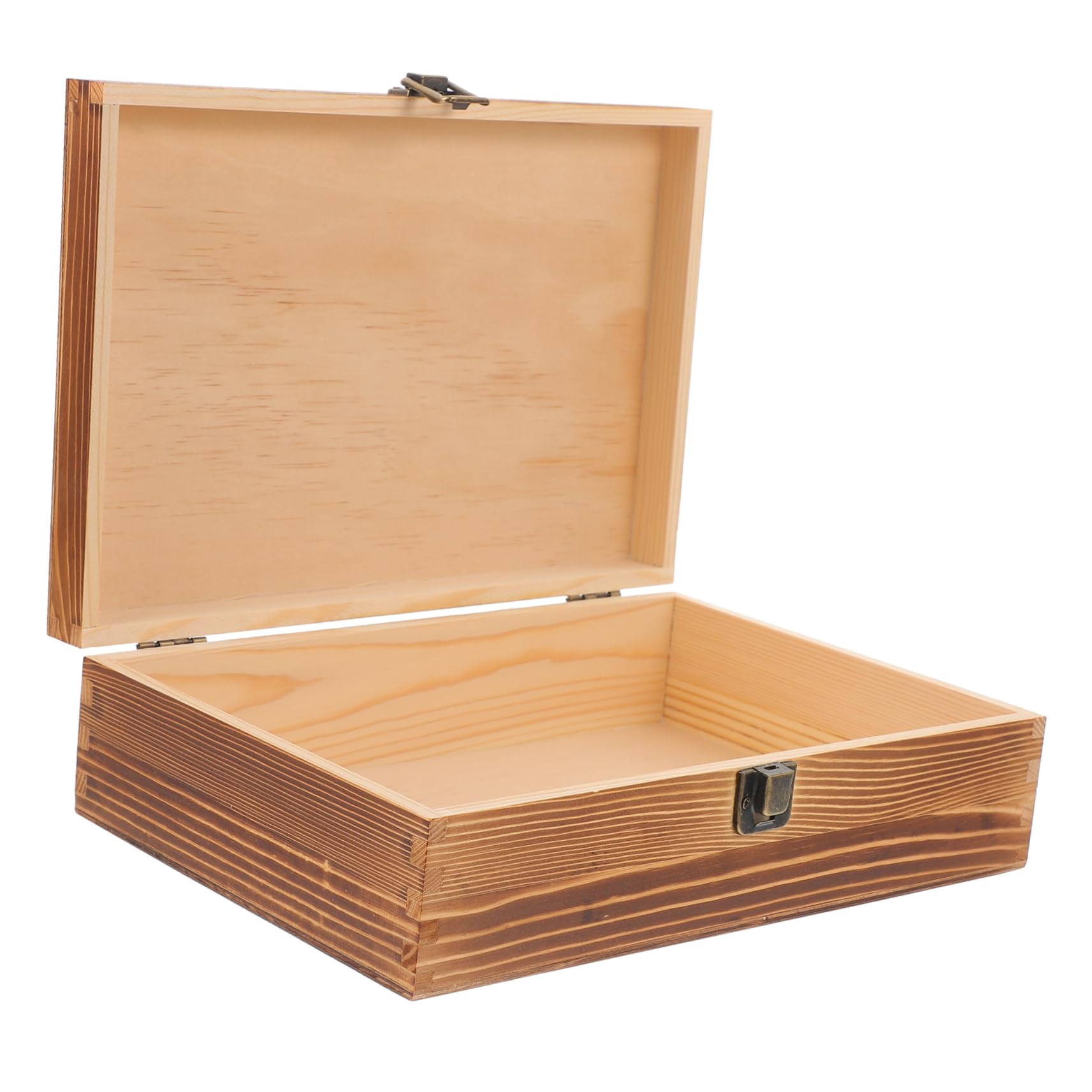 Boîte de rangement en bois café sur un bureau pour ordonner vos accessoires