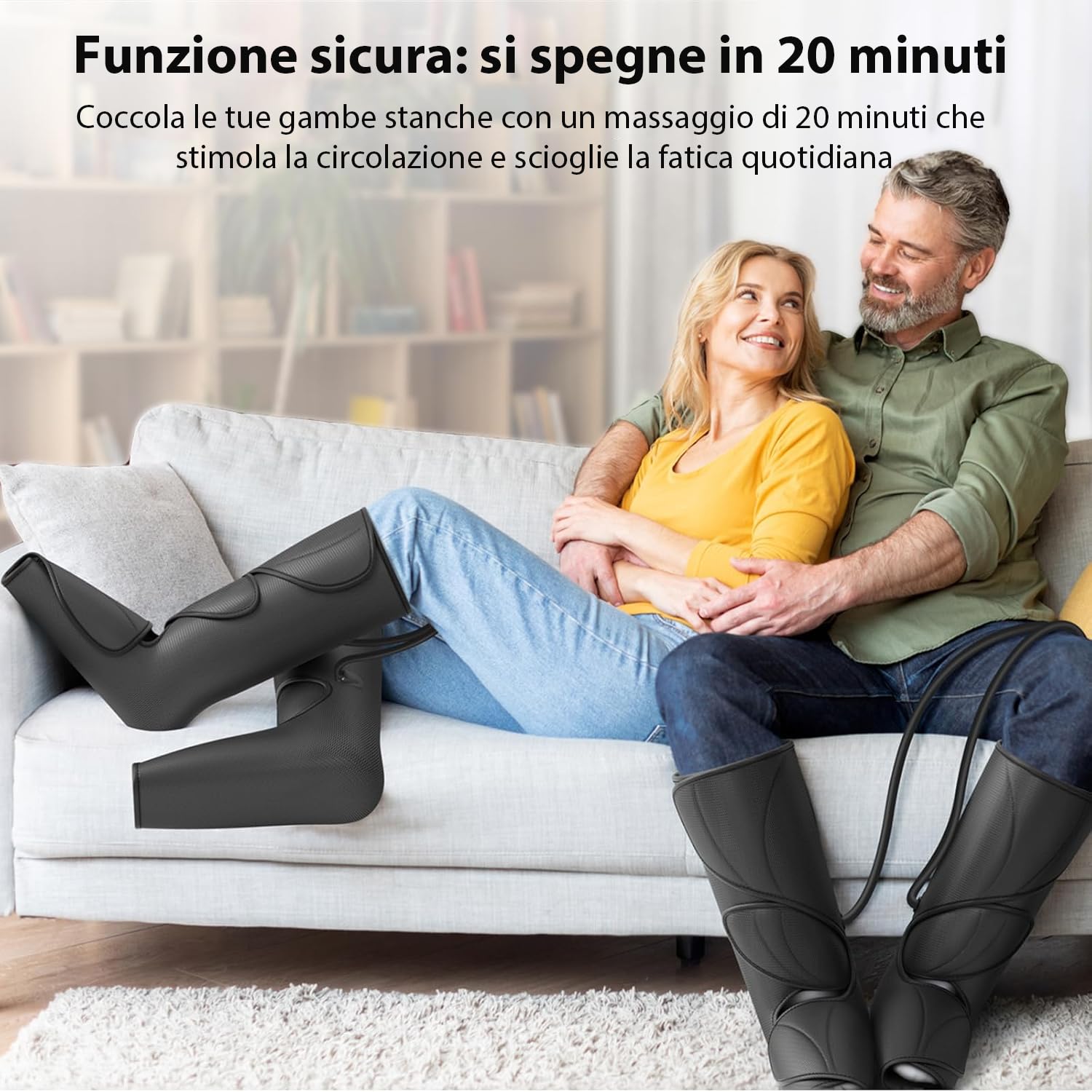 FIT KING Pressoterapia per Casa Massaggiatore per Gambe per il Dolore e la Circolazione Pressoterapia Linfodrenaggio Il Massaggio Compressivo aiuta a Ridurre il Gonfiore e ad Alleviare il Dolore