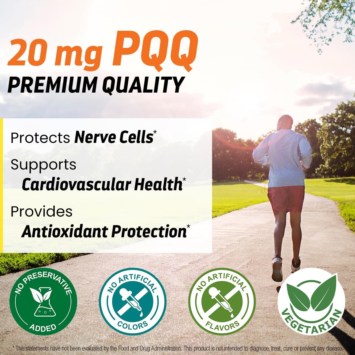 Dr's Hope Pyrroloquinoline Quinone Supplement 20 mg - Promotes Brain, Heart & Mental Performance - For Muscle Function, Energy Production & Longevity - Gluten Free - 30 Vegan Capsules - 1 Month Supply