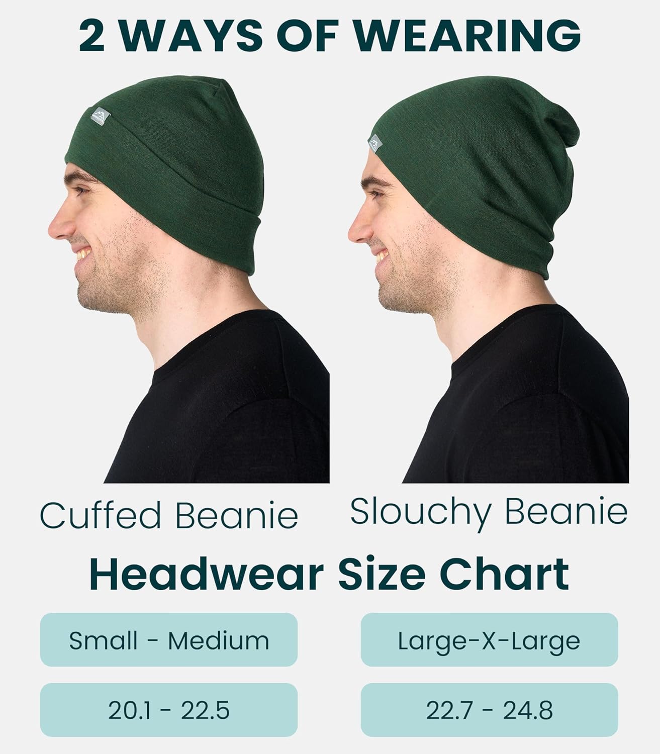 Merino Wool Beanie Men and Women – Novelty Cuff Merino Wool Hats for Men and Women - Unisex Adult Beanie Hat and Socks - Image 3