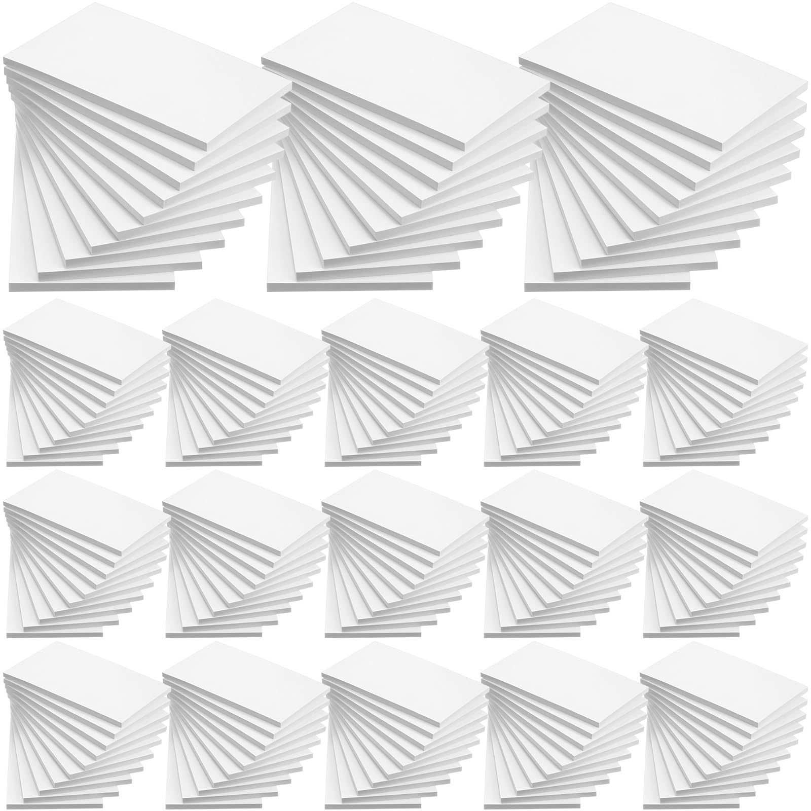 Fainne 3 x 5 Inch Paper Note Pads White Memo Pad Blank Writing Memo Scratch Paper for Waitress